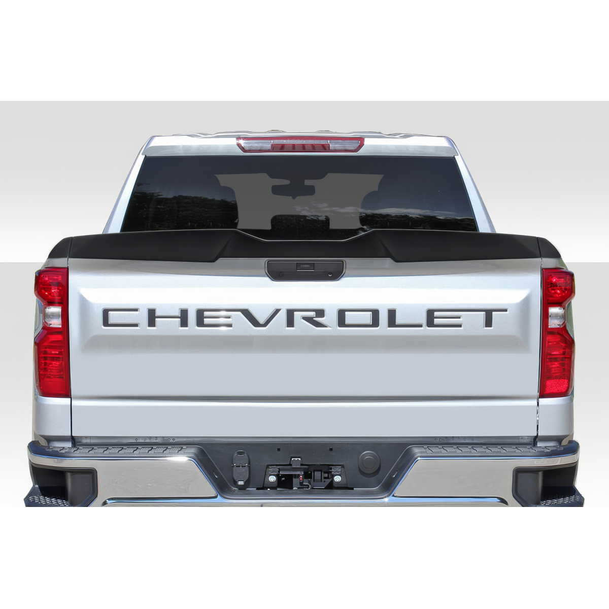 Modify your Chevrolet Silverado 2019 with our Exterior/Wings - Rear view at a straight angle