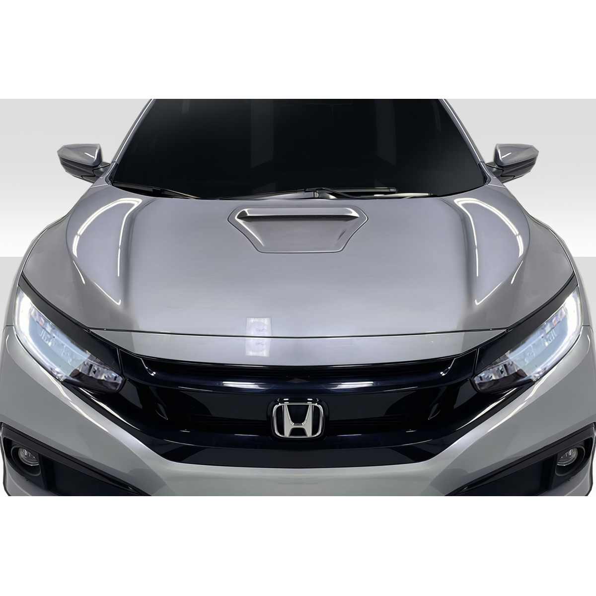 Modify your Honda Civic 2016 with our Exterior/Hoods - Viewed from the front at a slight angle