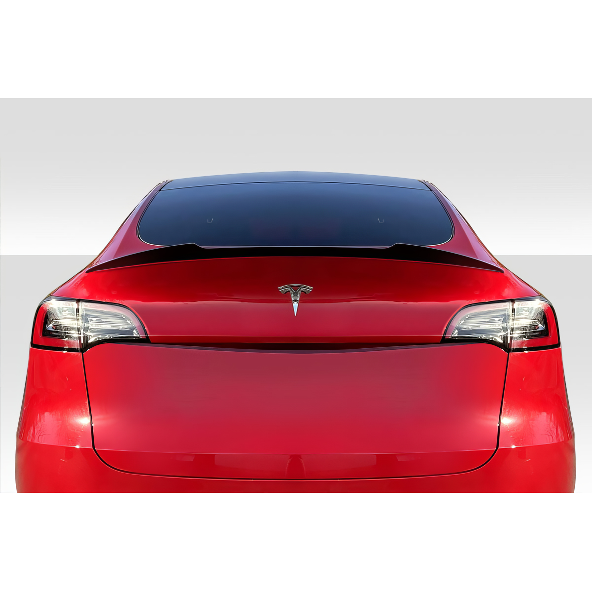 Modify your Tesla Y 2020 with our Exterior/Wings - Rear view of vehicle at eye level angle