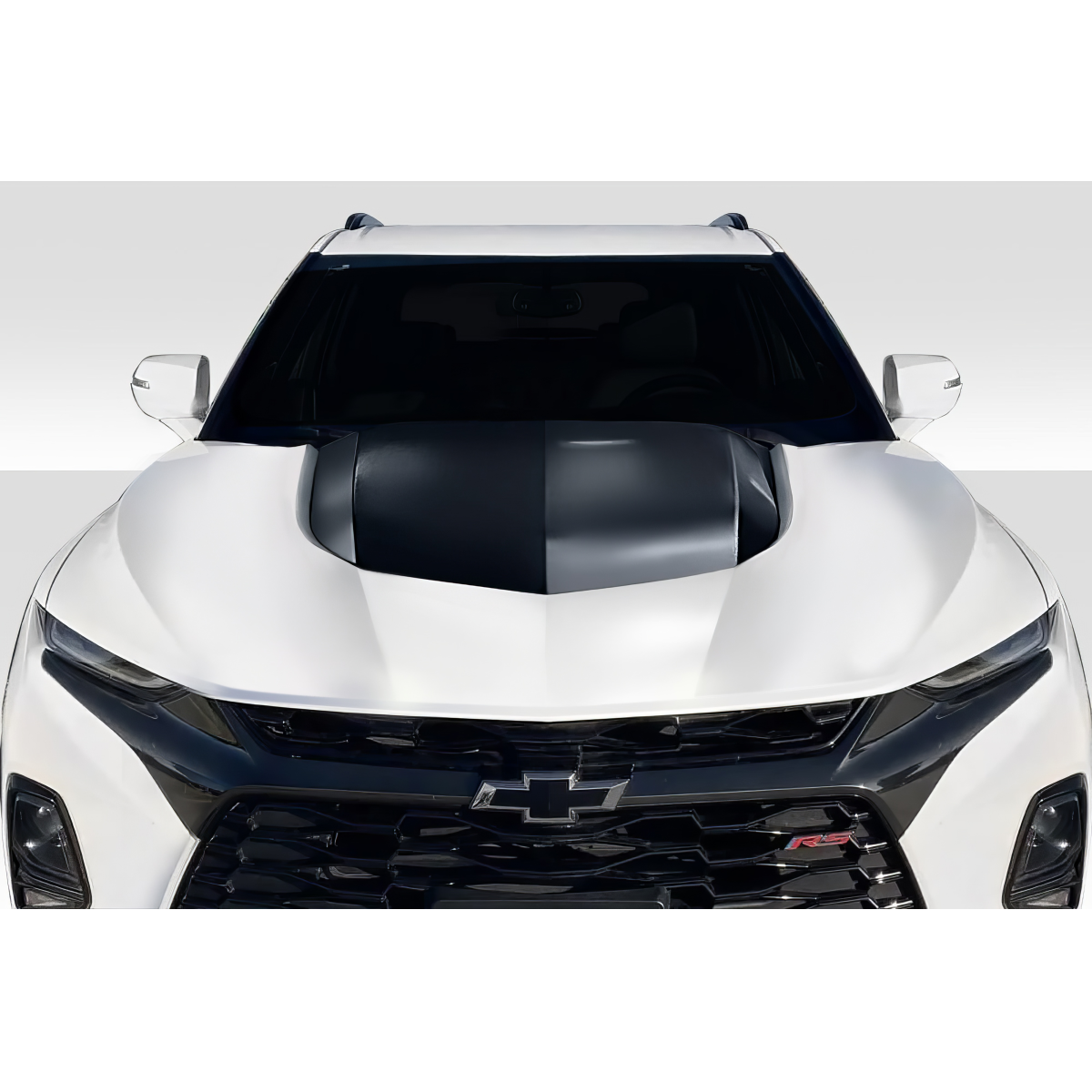 Modify your Chevrolet Blazer 2019 with our Exterior/Hoods - Front view of the Chevy Blazer ZL1 Look Hood