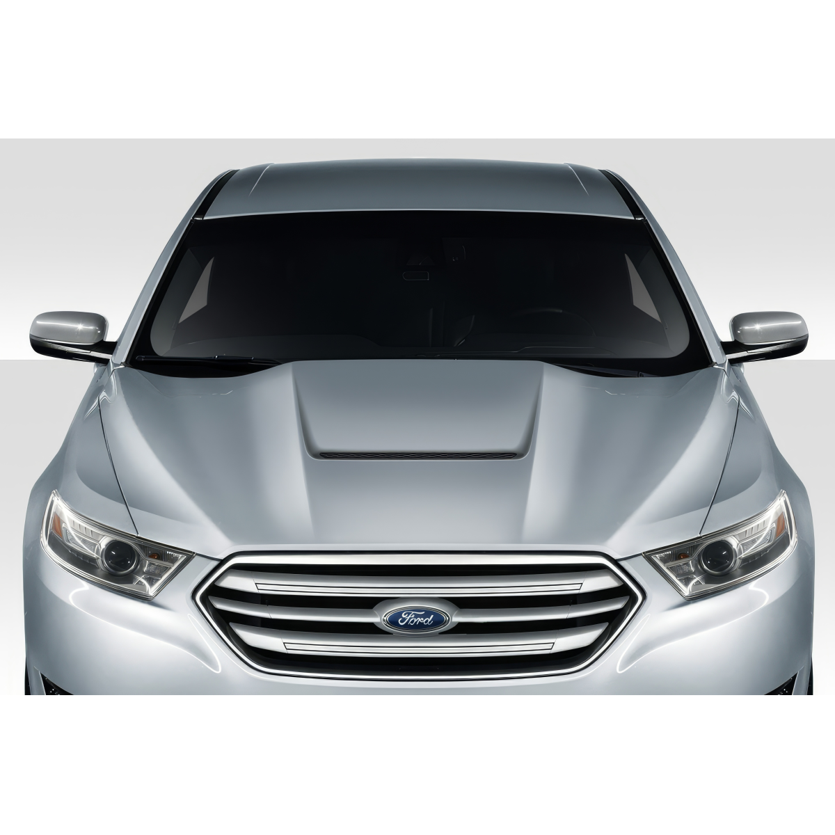 Modify your Ford Taurus 2013 with our Exterior/Hoods - Front view of the vehicle at eye level