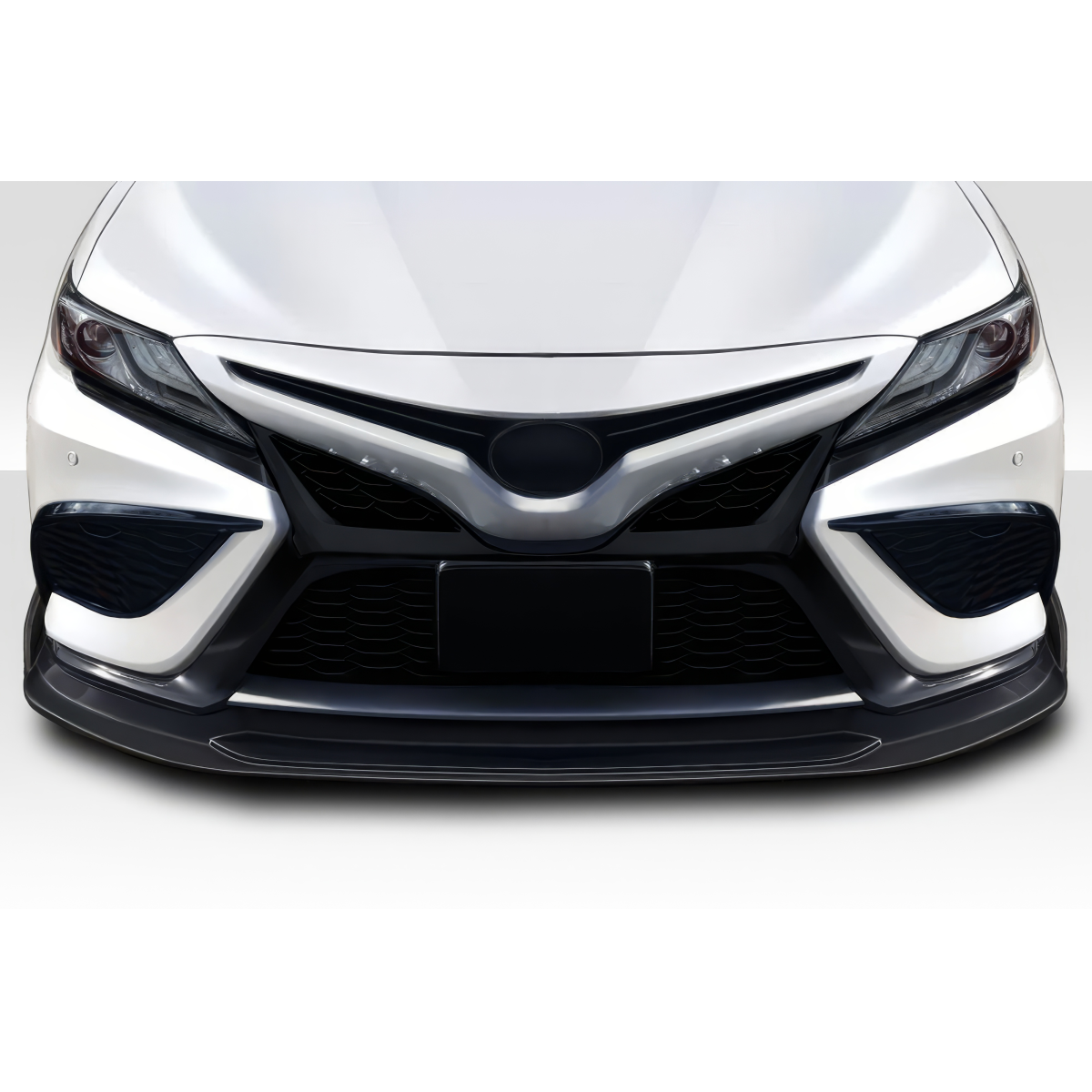 Modify your Toyota Camry 2018 with our Exterior/Front Bumpers or Lips - Front view of the car at eye level