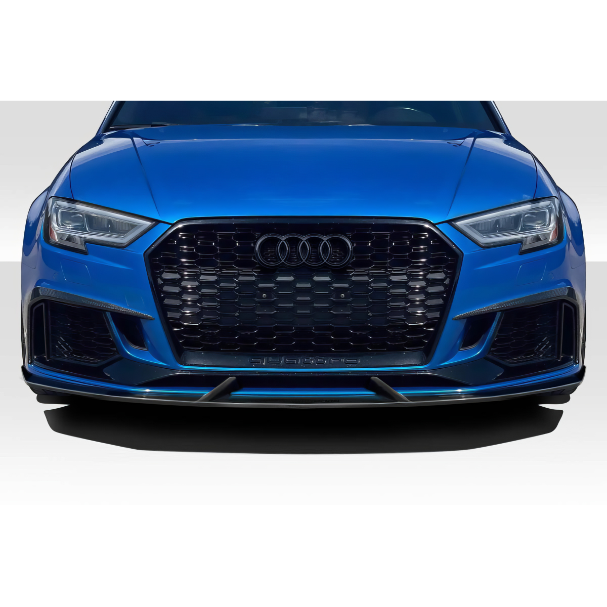 Modify your Audi RS3 2018 with our Exterior/Front Bumpers or Lips - Front view slightly angled upwards