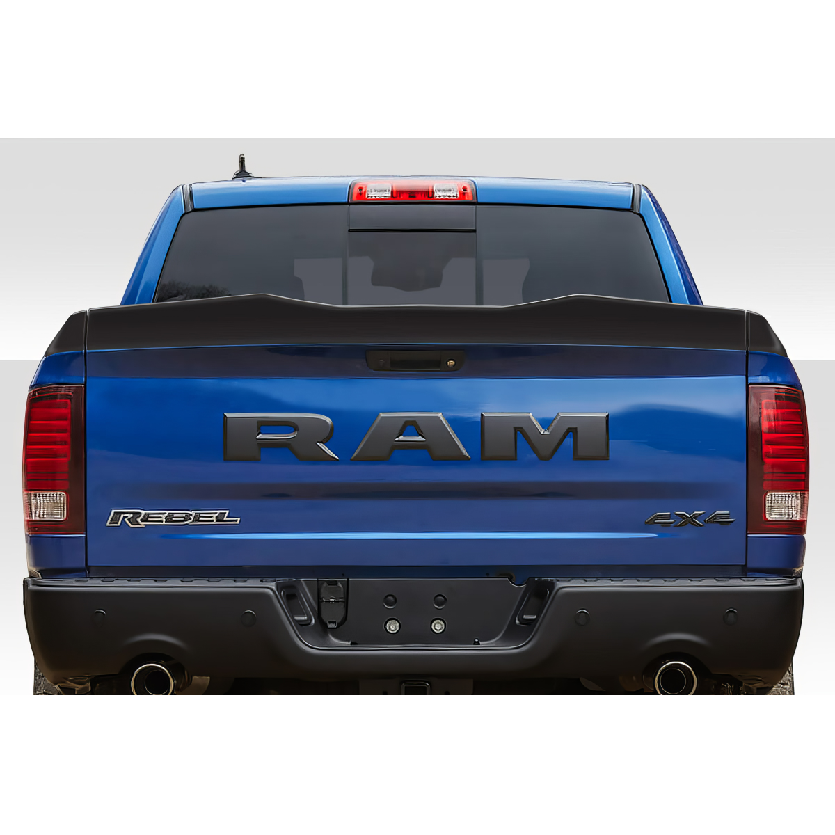 Modify your Dodge Ram 2009 with our Exterior/Wings - Straight rear view of vehicle part at eye level