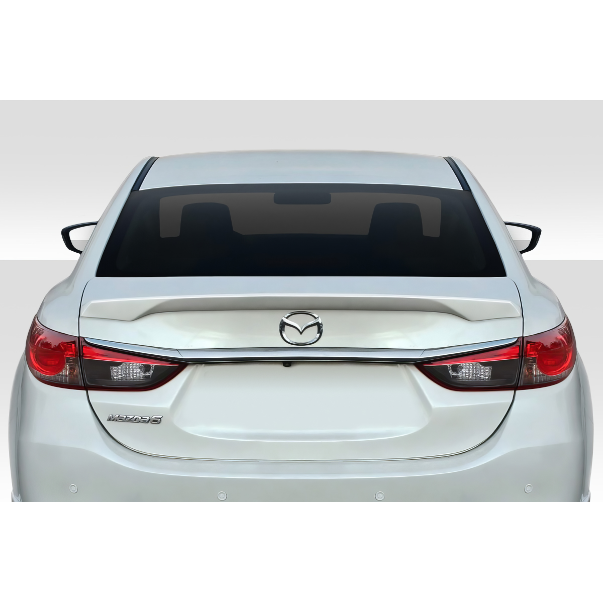 Modify your Mazda 6 2014 with our Exterior/Wings - Rear view of the vehicle with a slight upward angle