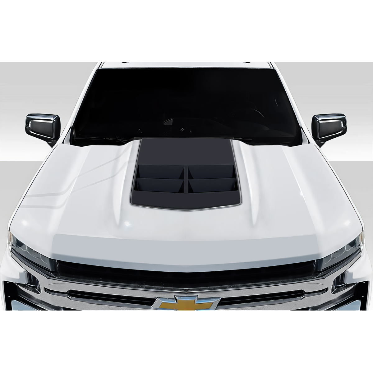 Modify your Chevrolet Silverado 1500 2019 with our Exterior/Hoods - Viewed from directly above the vehicle