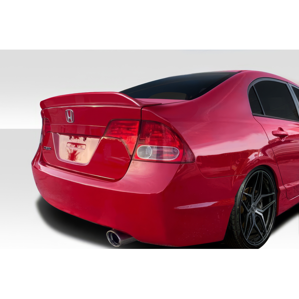 Modify your Honda Civic 2006 with our Exterior/Wings - Viewed from rear angle highlighting the spoiler