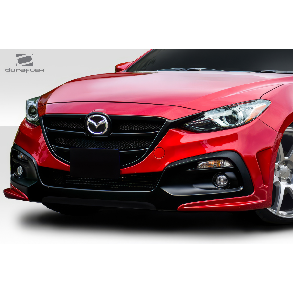 Modify your Mazda 3 2014 with our Exterior/Front Bumpers or Lips - Front angle view of Mazda 3 from 2014 to 2016
