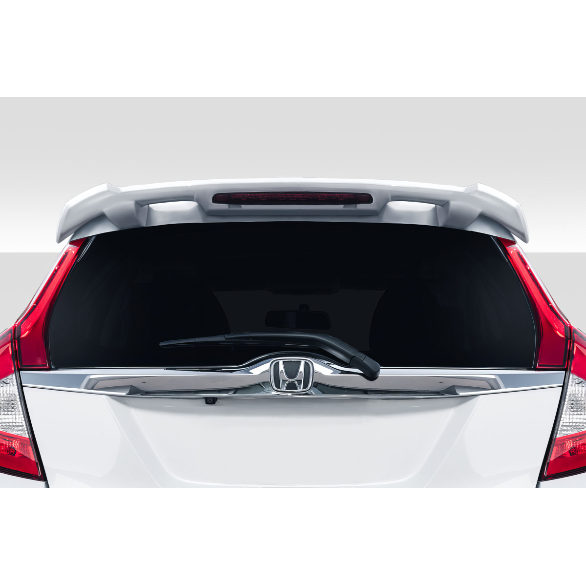 Modify your Honda Fit 2014 with our Exterior/Wings - Rear view at a straight angle