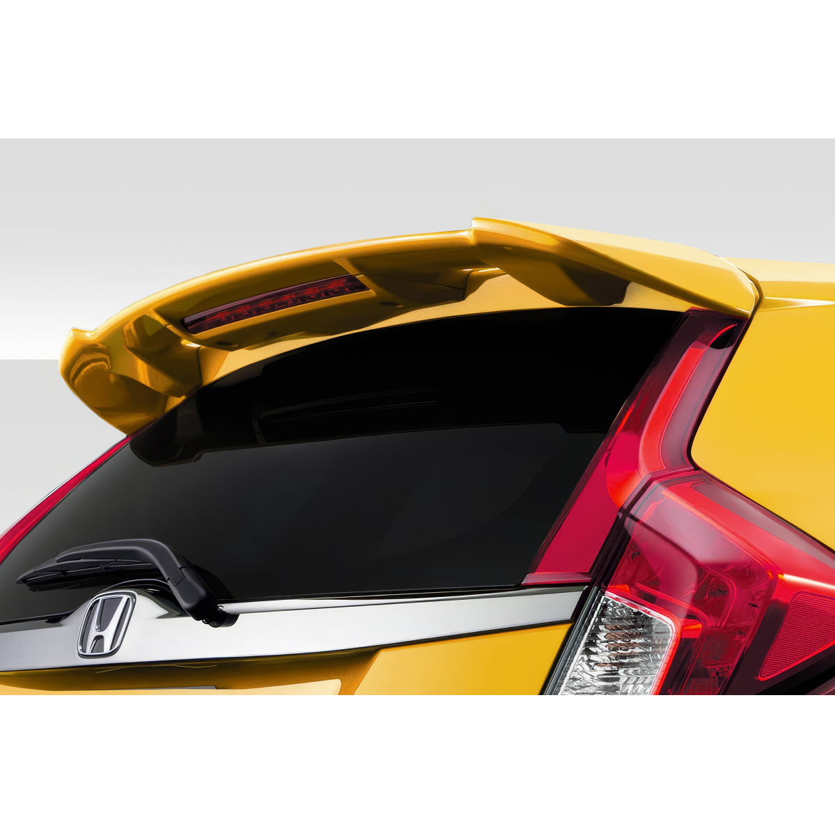 Modify your Honda Fit 2014 with our Exterior/Wings - View from rear elevated angle of wing spoiler