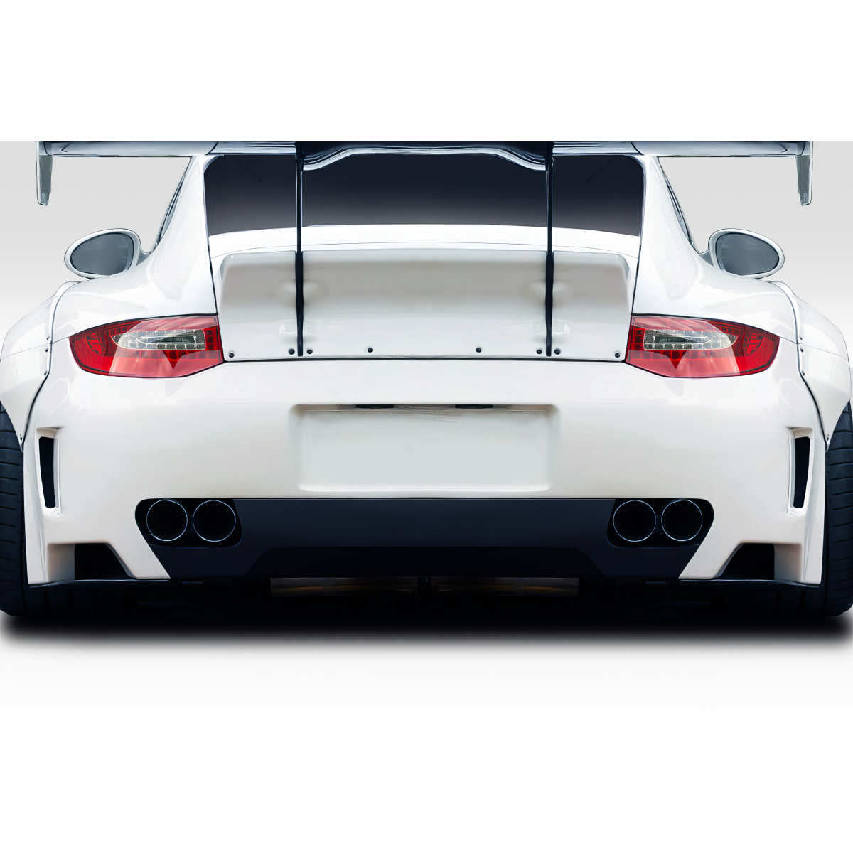Modify your Porsche 911 2004 with our Exterior/Rear Bumpers or Lips - Rear view with a slight upward angle