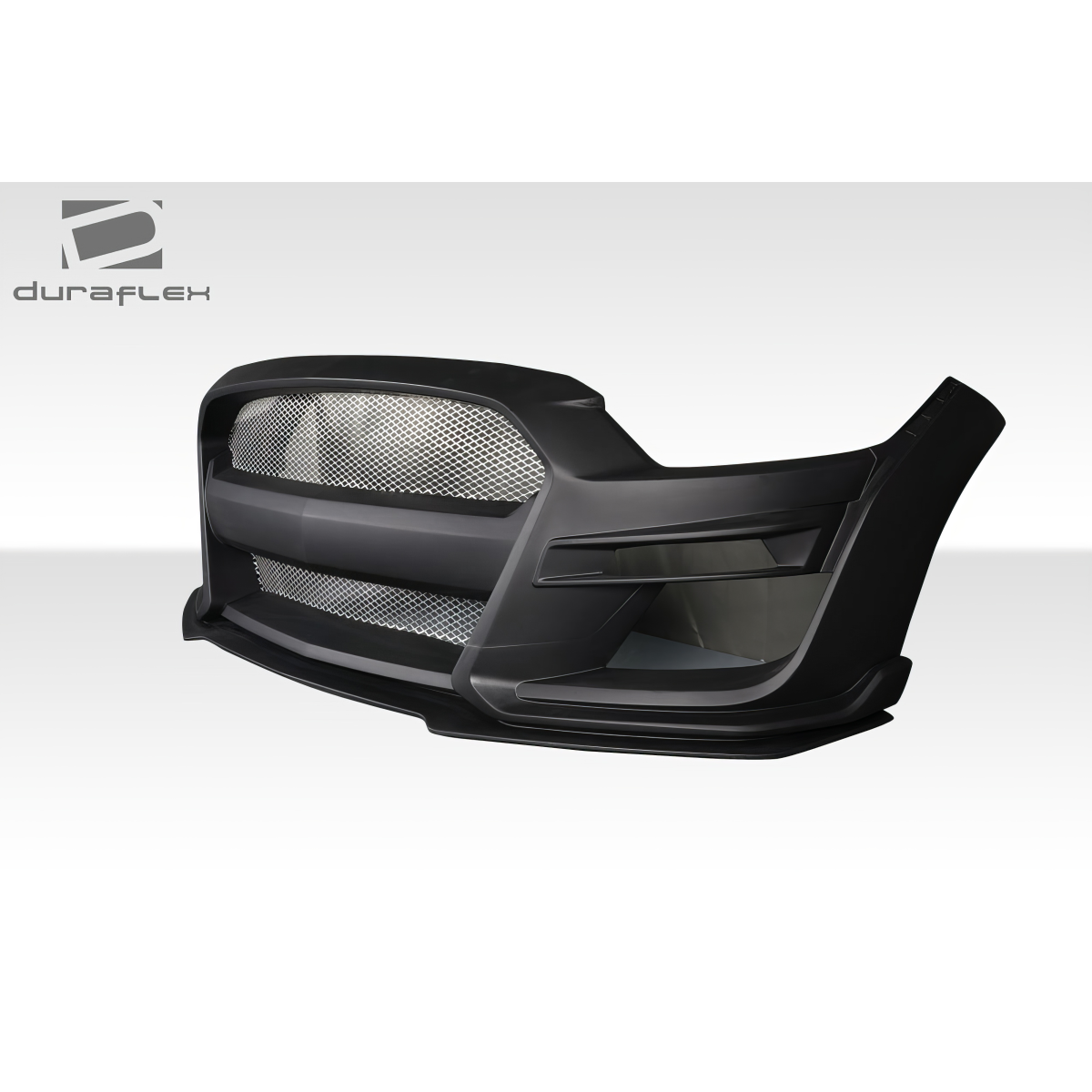 Modify your Ford Mustang 2015 with our Exterior/Front Bumpers or Lips - Front view at a slight angle showing the bumper