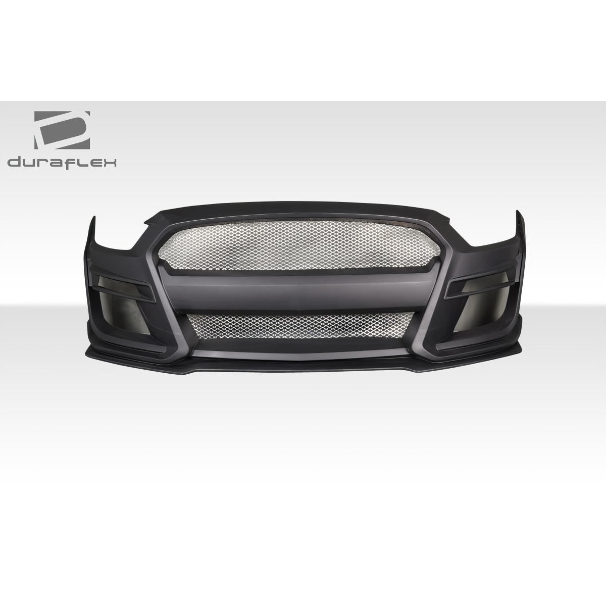 Modify your Ford Mustang 2015 with our Exterior/Front Bumpers or Lips - Front view of a car bumper at a straight angle