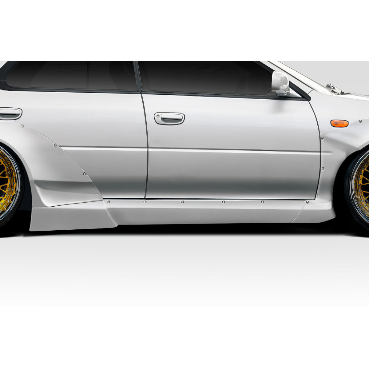 Modify your Subaru Impreza 1993 with our Exterior/Side Skirts - Side view showing sleek side skirt design