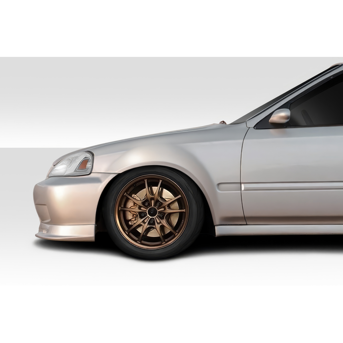 Modify your Honda Civic 1999 with our Exterior/Fenders - Side angle view of Honda Civic fender