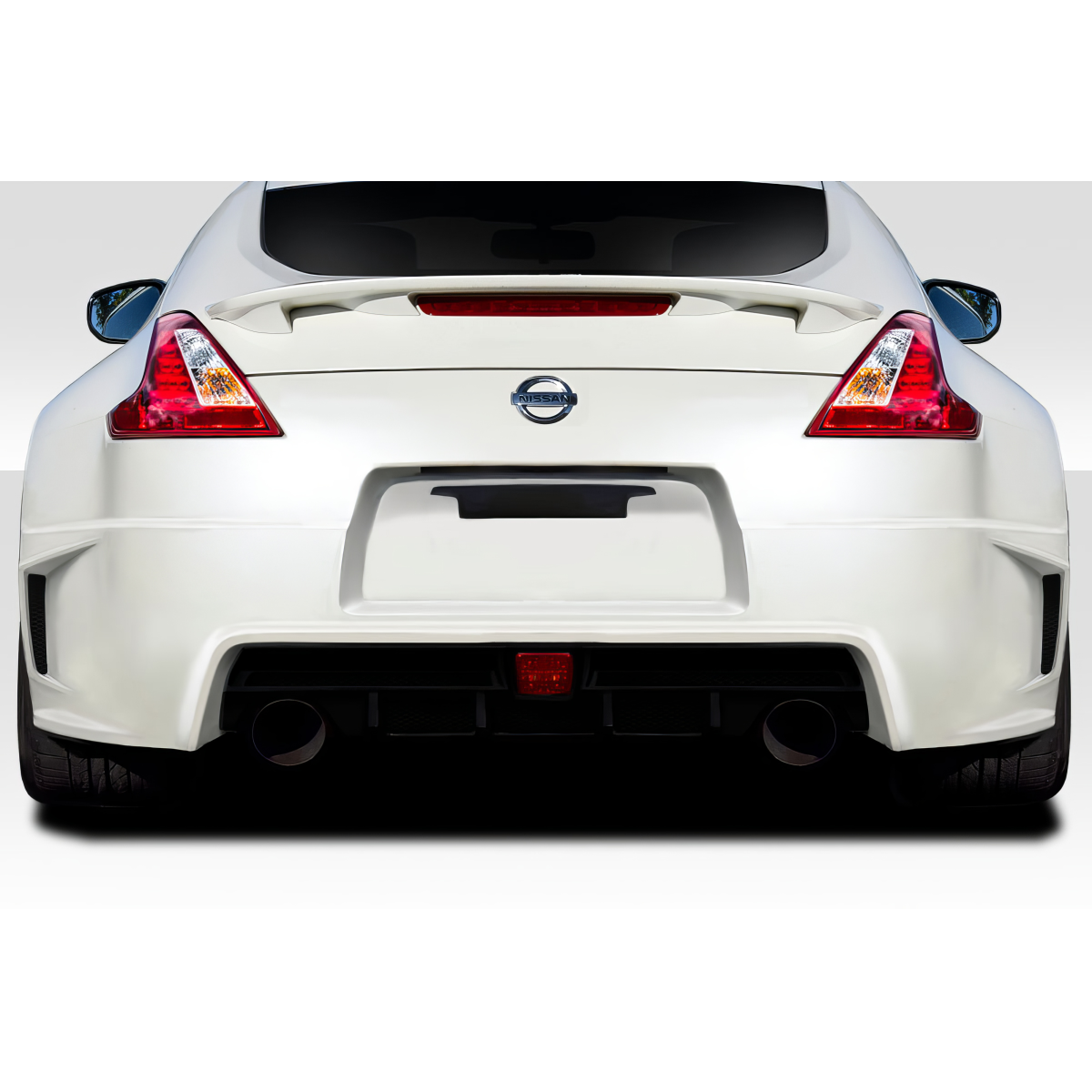 Modify your Nissan 370Z 2009 with our Exterior/Rear Bumpers or Lips - Rear view angle of the Nissan 370Z rear bumper