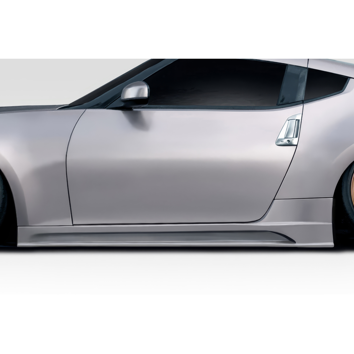 Modify your Nissan 370Z 2009 with our Exterior/Side Skirts - Side view angle of the Nissan 370Z