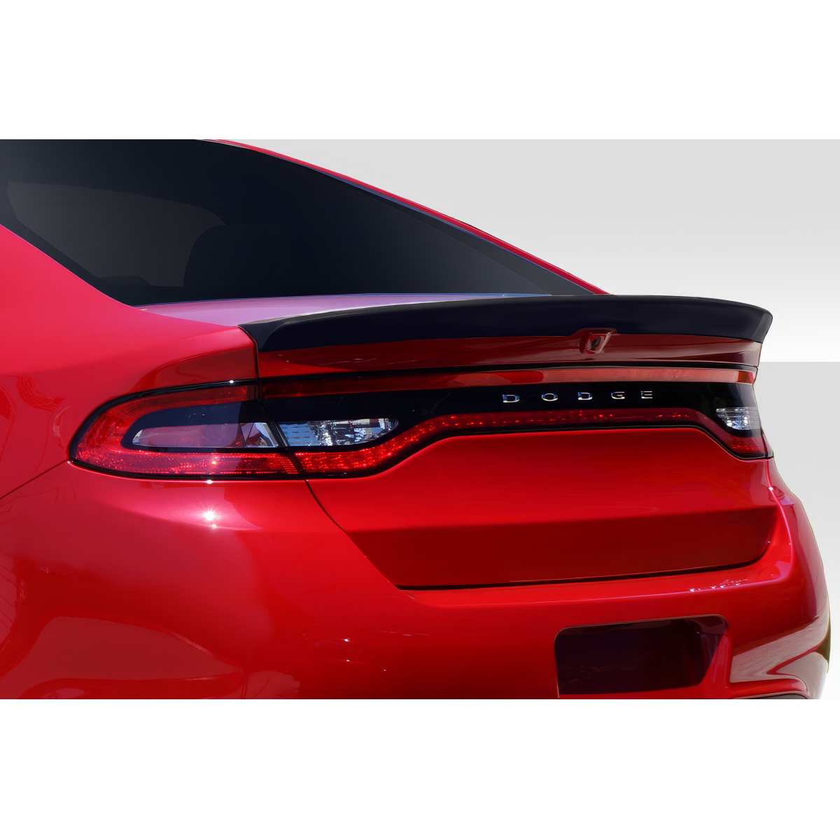 Modify your Dodge Dart 2013 with our Exterior/Wings - Rear angle view of Dodge Dart rear wing spoiler