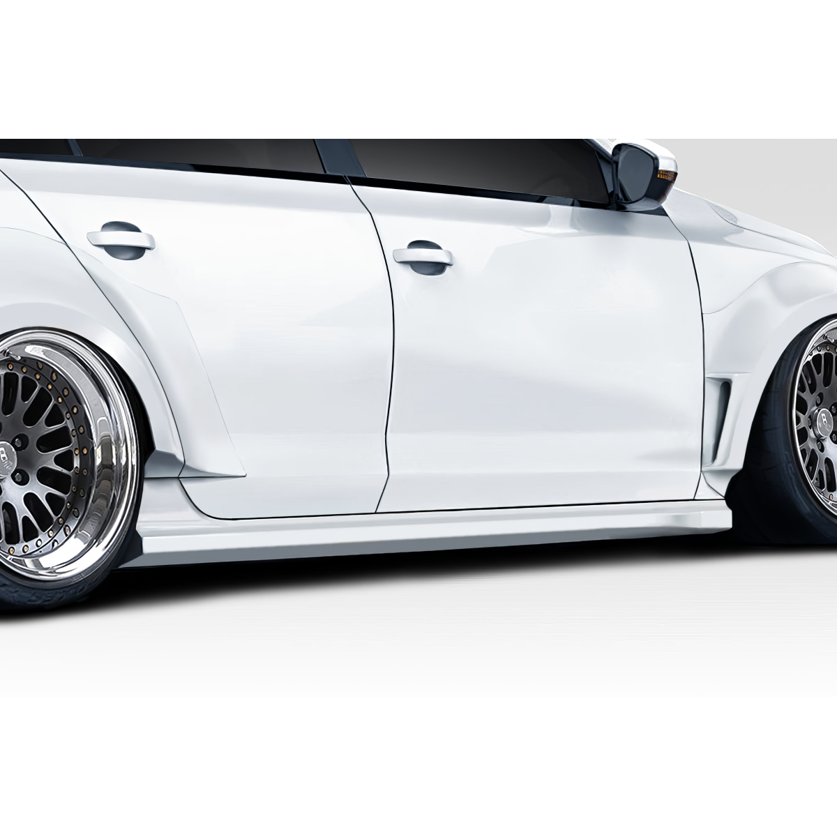 Modify your Volkswagen Jetta 2011 with our Exterior/Side Skirts - Side view of vehicle showing side skirt part