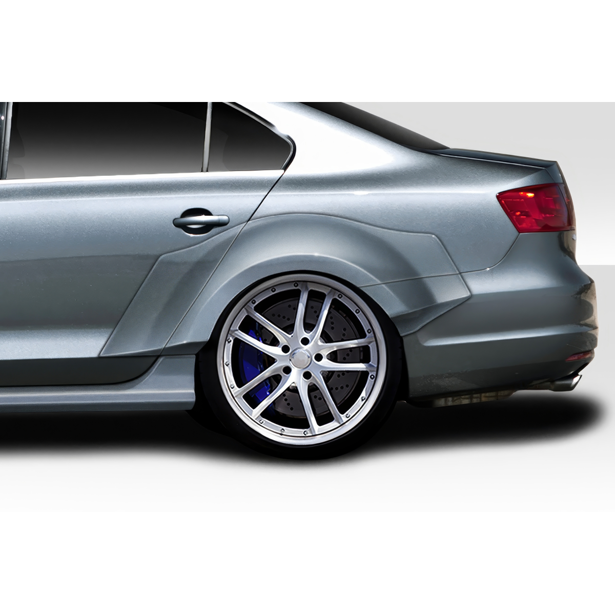 Modify your Volkswagen Jetta 2011 with our Exterior/Fenders - Side view angle of the vehicle showing fender flares