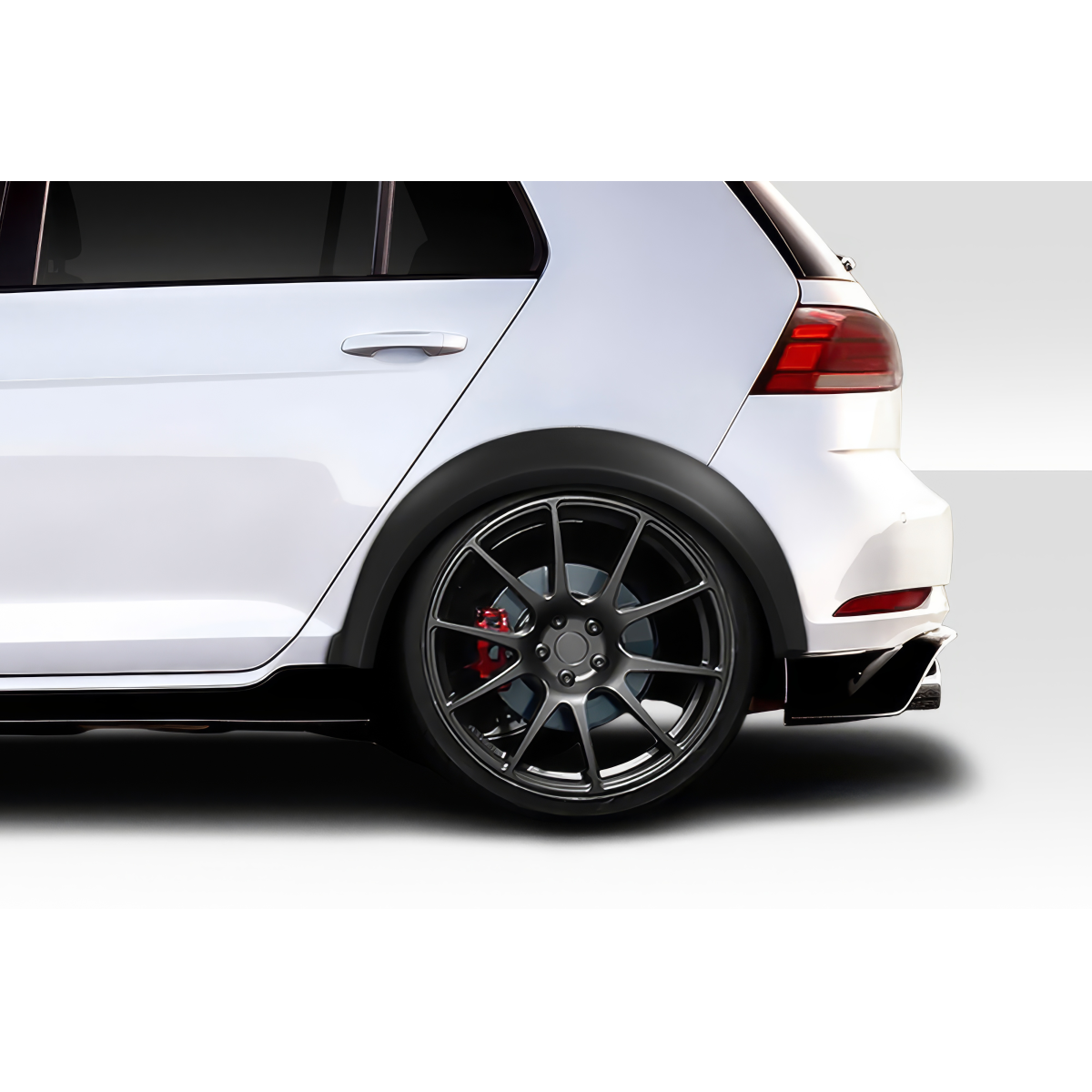 Modify your Volkswagen Golf 2015 with our Exterior/Fenders - Angled view of fender flare on Volkswagen Golf