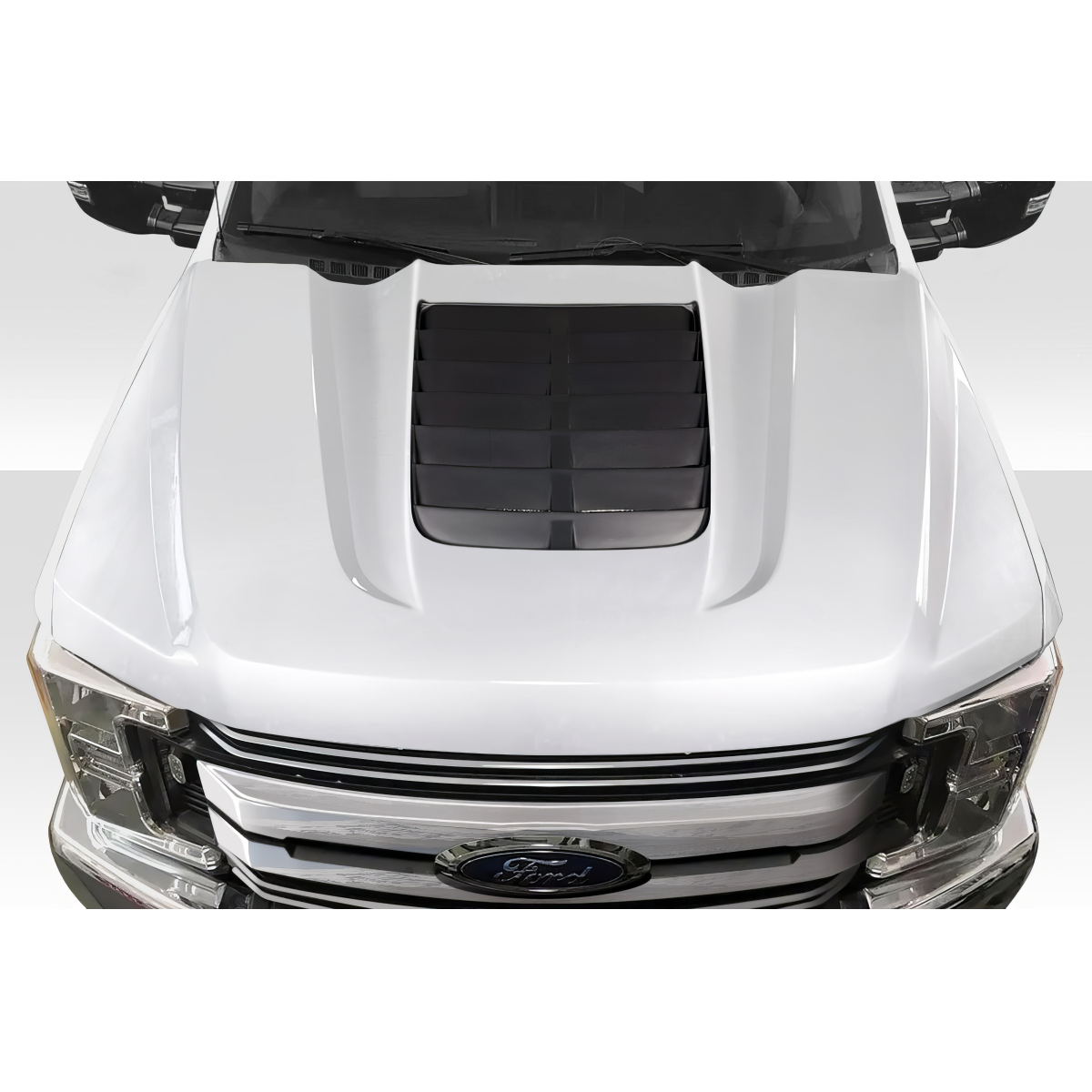 Modify your Ford F-250 Super Duty 2017 with our Exterior/Hoods - Top down view of hood part