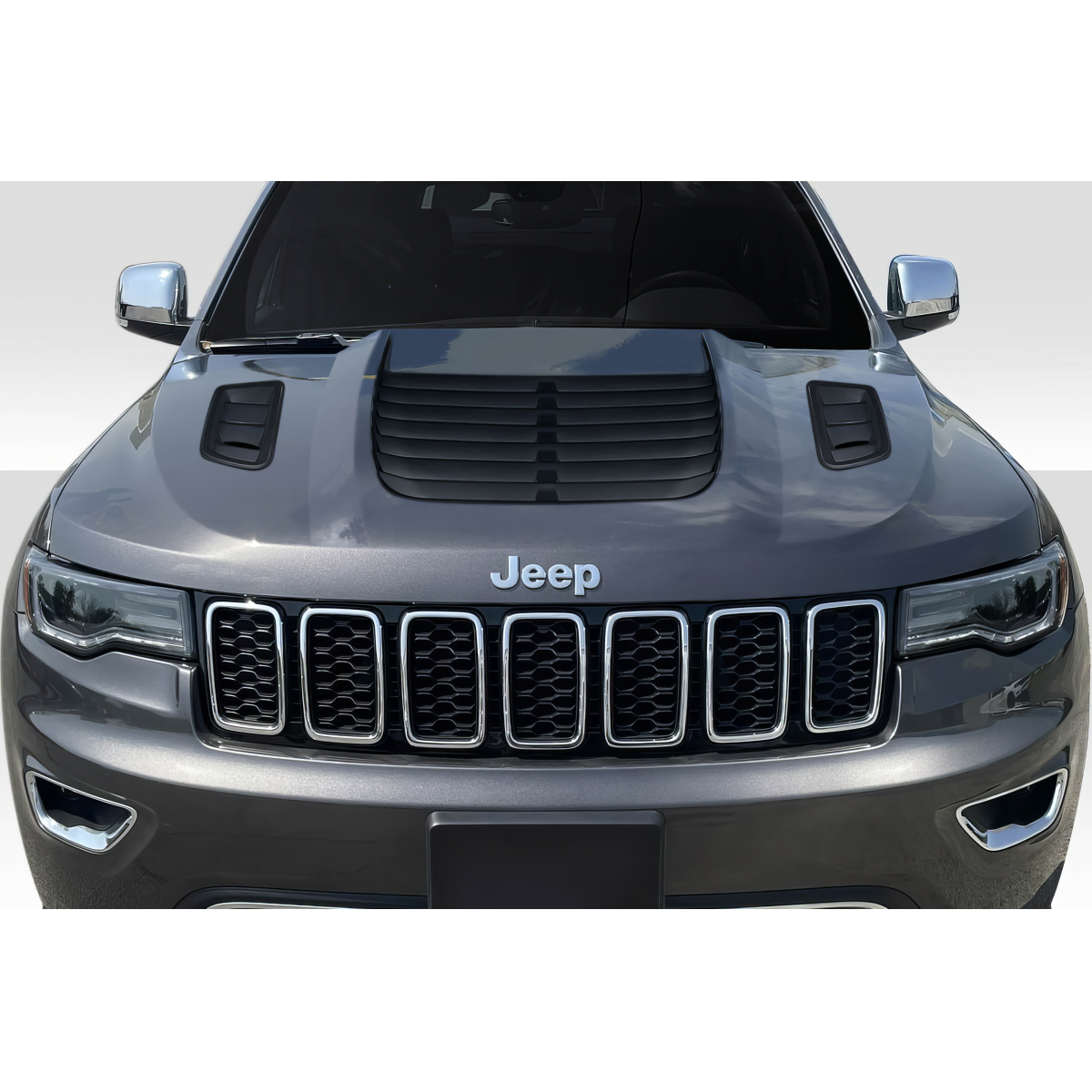 Modify your Jeep Cherokee 2011 with our Exterior/Hoods - Front view of the vehicle at eye level