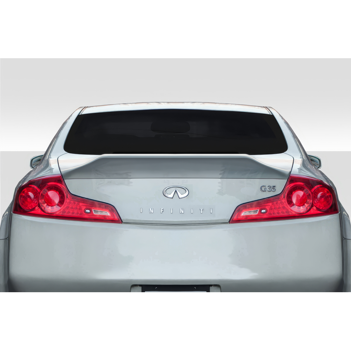 Modify your Infiniti G35 2003 with our Exterior/Wings - Rear view of the vehicle at a straight angle