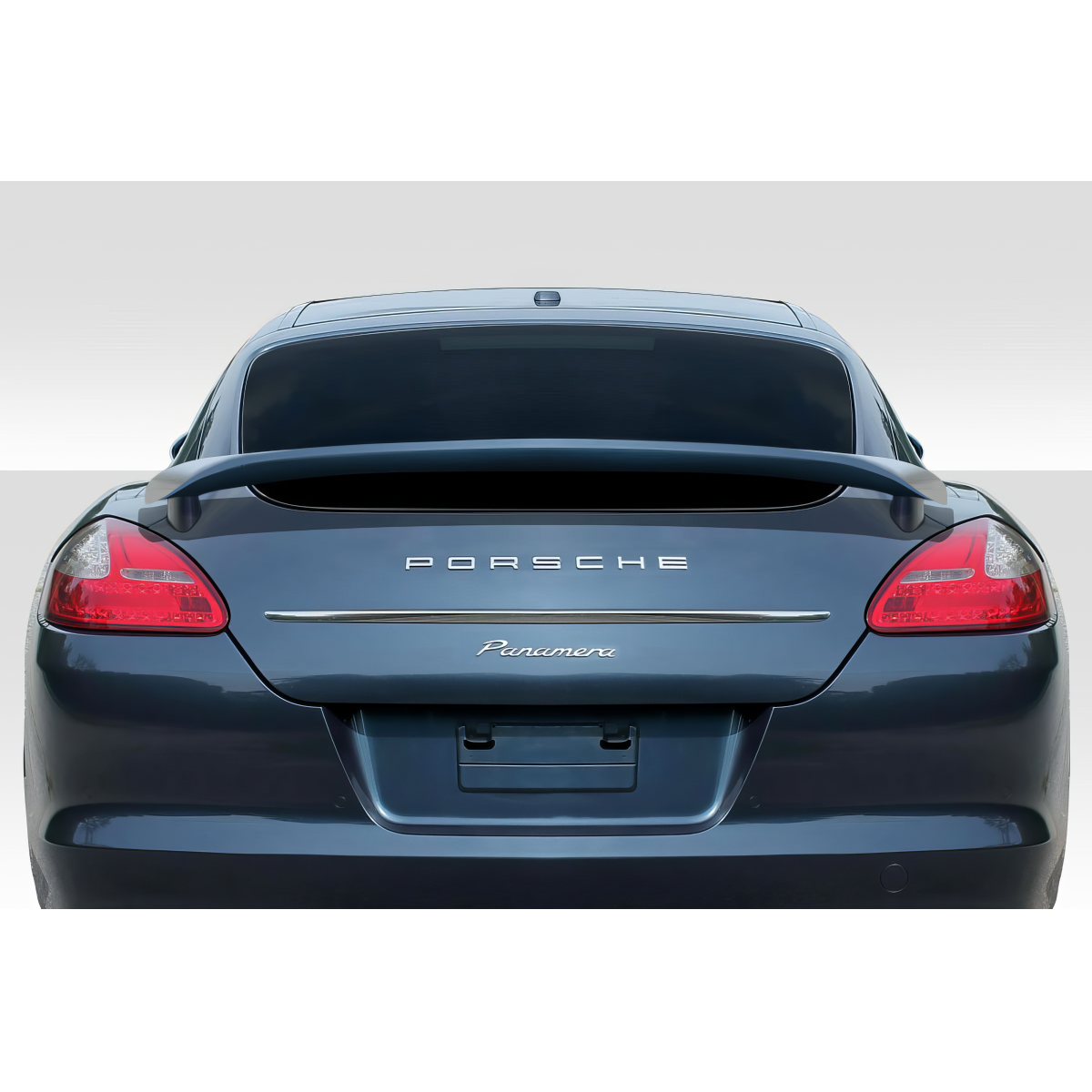 Modify your Porsche Panamera 2010 with our Exterior/Wings - Rear view of the vehicle at a straight angle