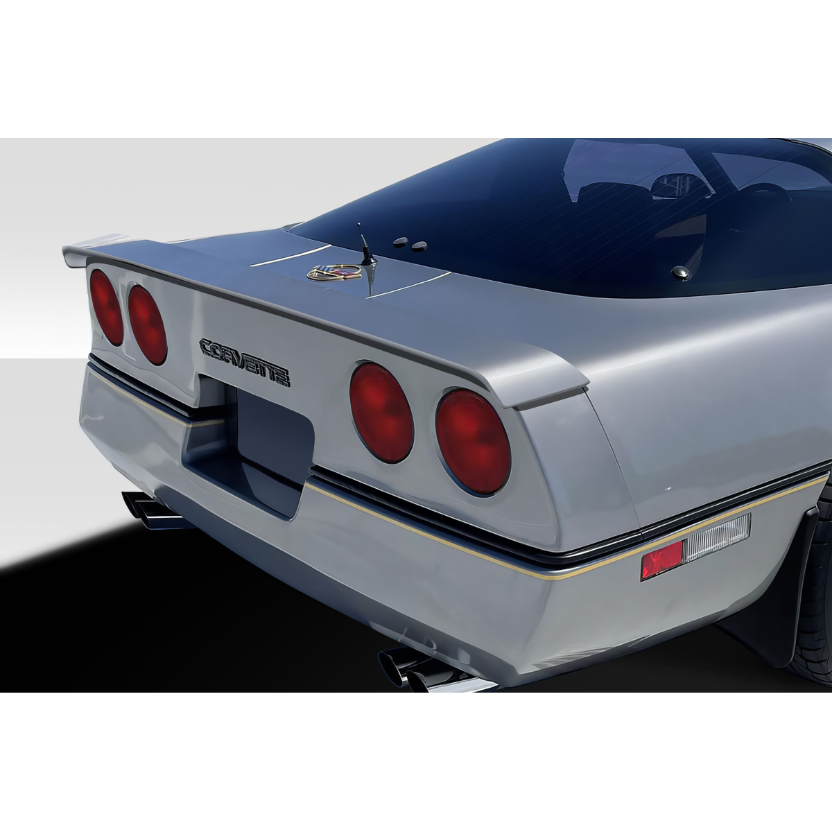 Modify your Chevrolet Corvette 1984 with our Exterior/Wings - Rear angle view of a Corvette C4 rear wing