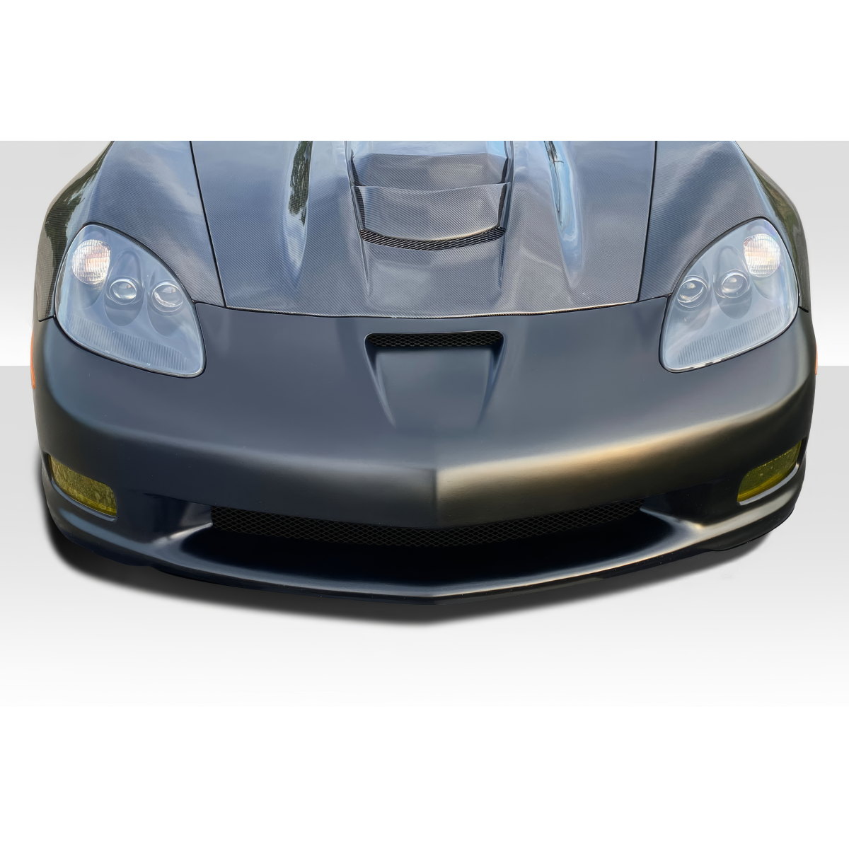 Modify your Chevrolet Corvette 2005 with our Exterior/Front Bumpers or Lips - Front view of vehicle at eye level angle