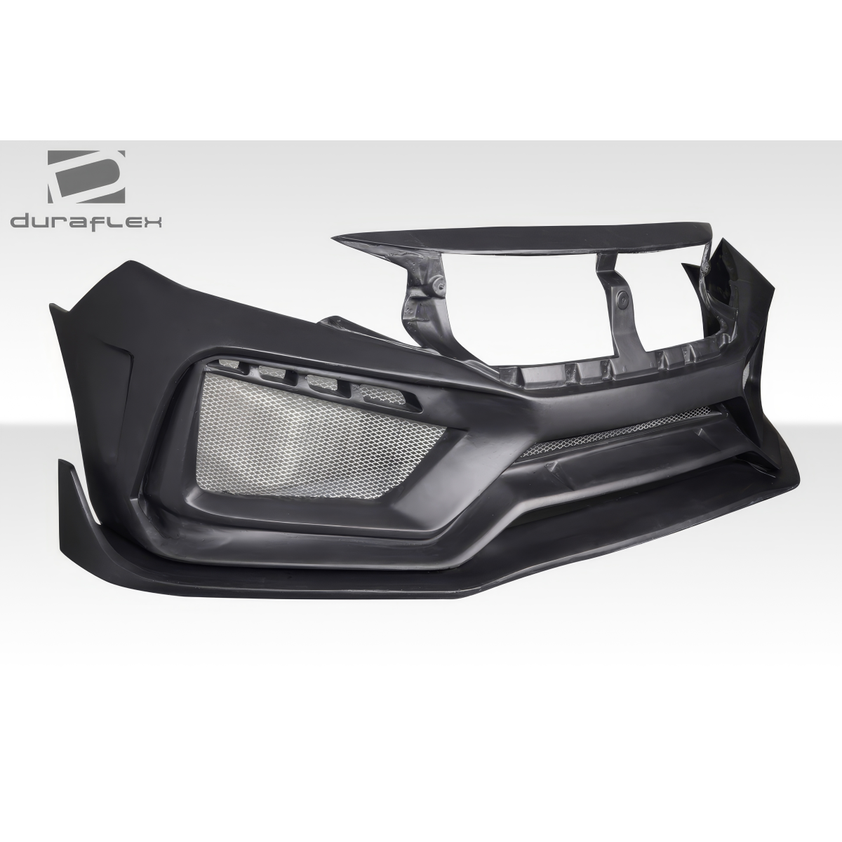 Modify your Honda Civic 2016 with our Exterior/Front Bumpers or Lips - Front angle view of the front bumper