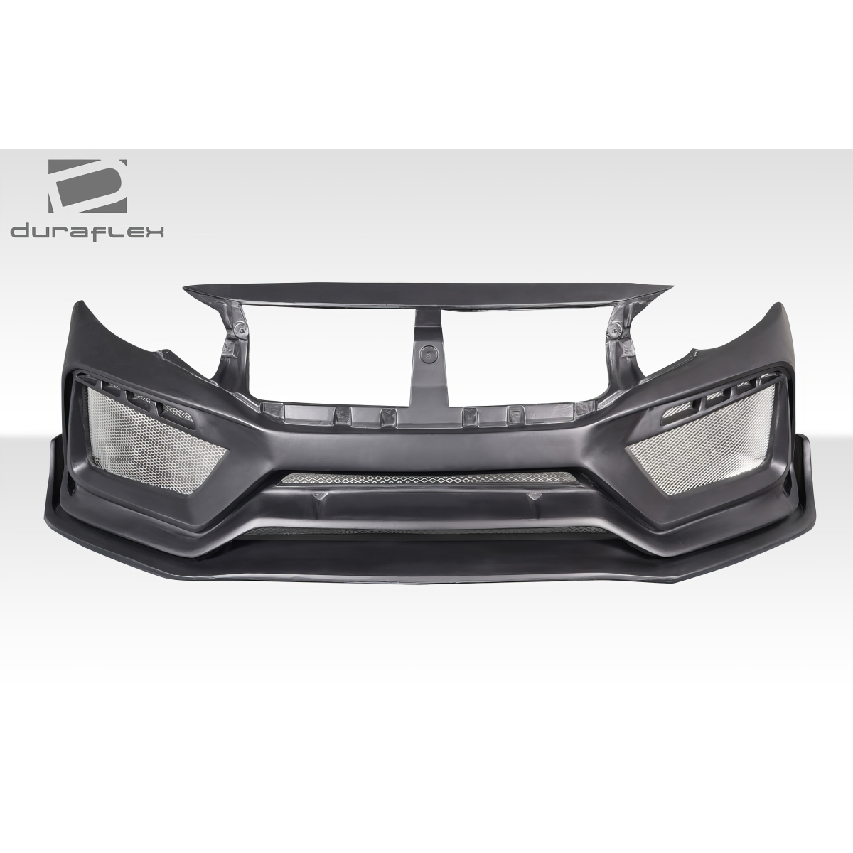 Modify your Honda Civic 2016 with our Exterior/Front Bumpers or Lips - Front view at a slight angle