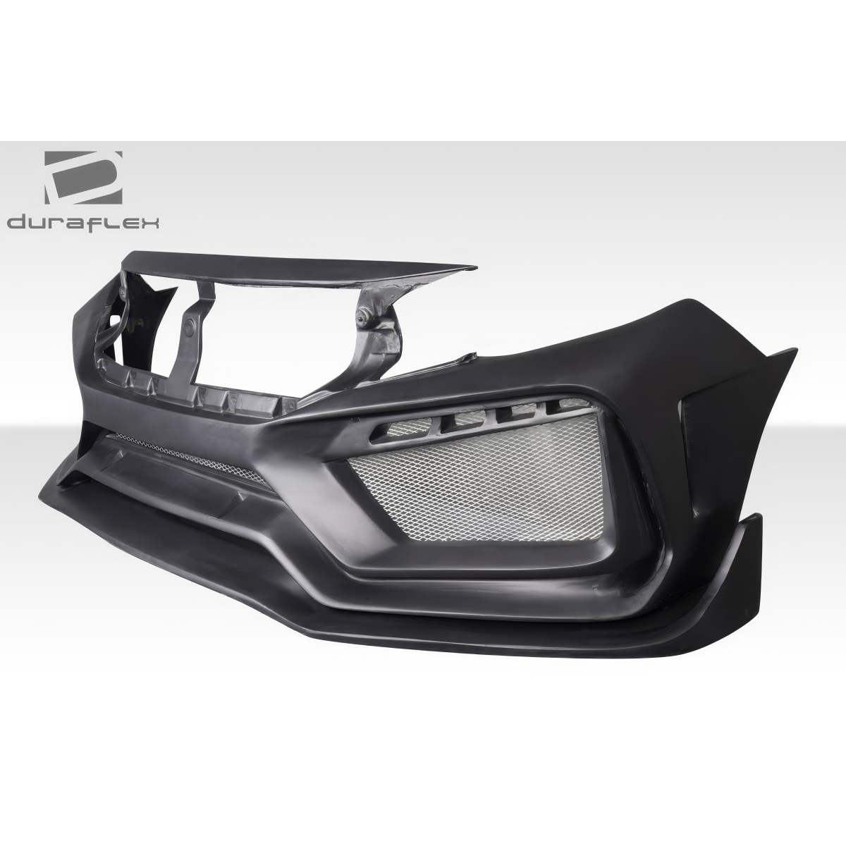 Modify your Honda Civic 2016 with our Exterior/Front Bumpers or Lips - Frontal view at a slight angle to the left