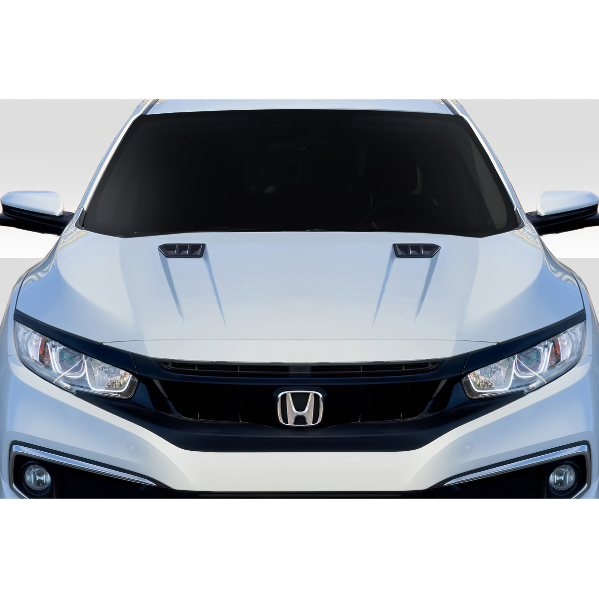 Modify your Honda Civic 2016 with our Exterior/Hoods - Front view of Honda Civic with stylish hood design