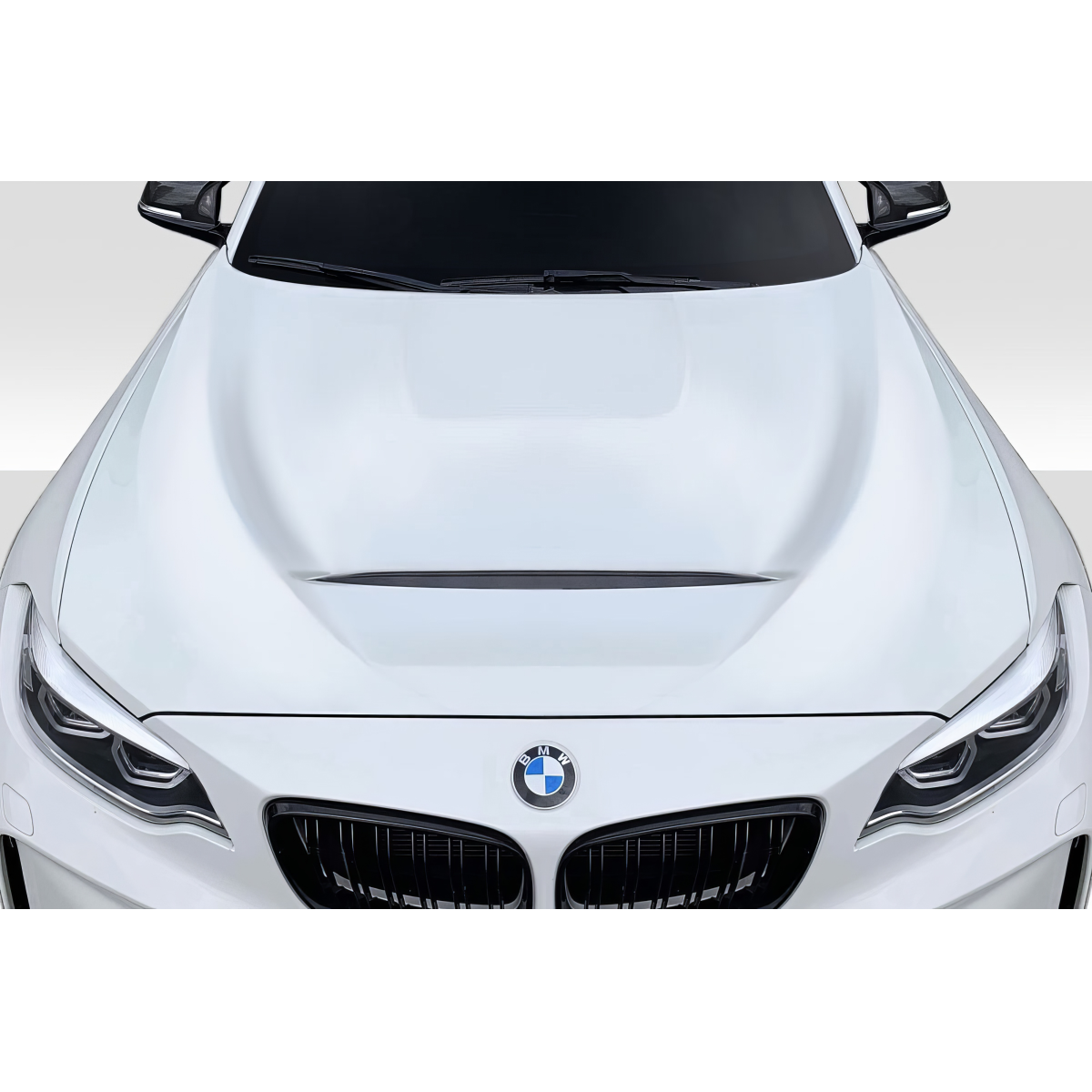 Modify your BMW 2-Series 2014 with our Exterior/Hoods - Viewed from the front at a high angle