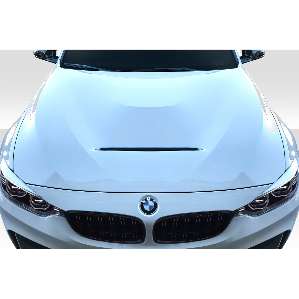 Modify your BMW M3 2014 with our Exterior/Hoods - Front view angle of the BMW M3 hood