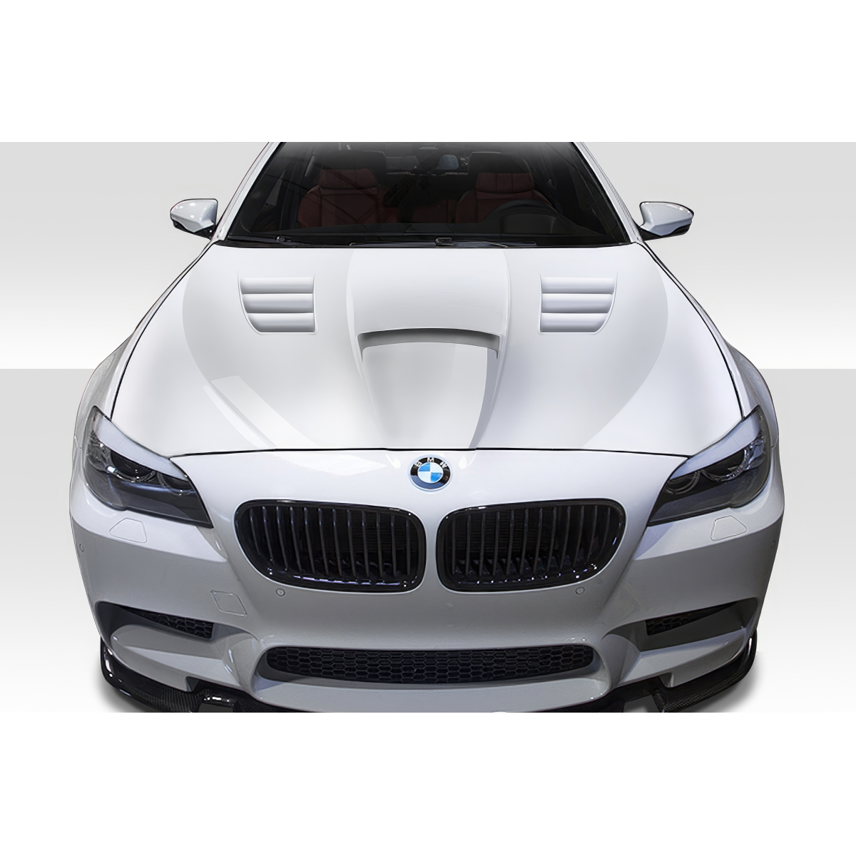 Modify your BMW 5-Series 2011 with our Exterior/Hoods - Front view of vehicle at eye level