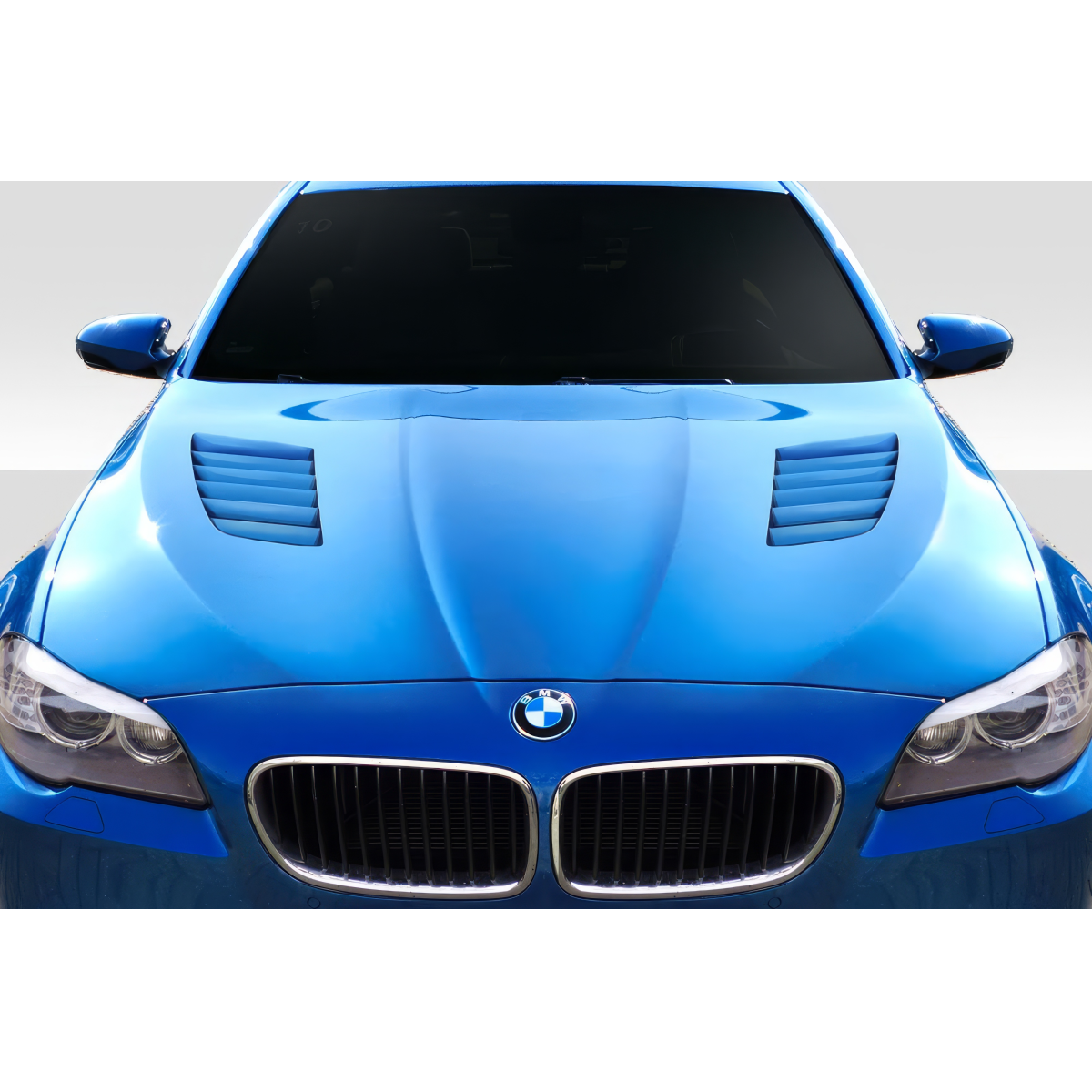 Modify your BMW 5-Series 2011 with our Exterior/Hoods - Veiwed from a front top perspective