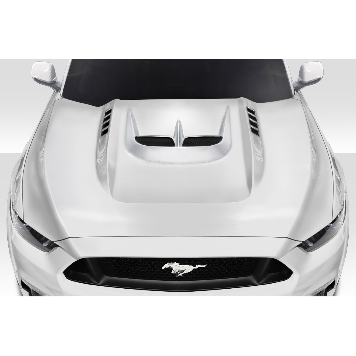 Modify your Ford Mustang 2015 with our Exterior/Hoods - Top down view of the vehicle hood