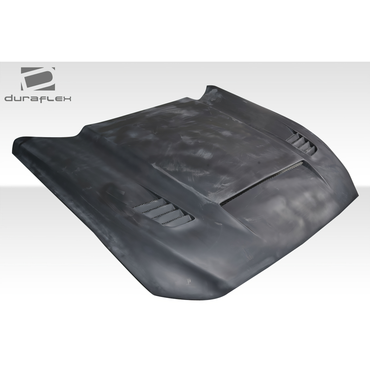 Modify your Ford Mustang 2015 with our Exterior/Hoods - Front view of an automotive hood at a slight angle