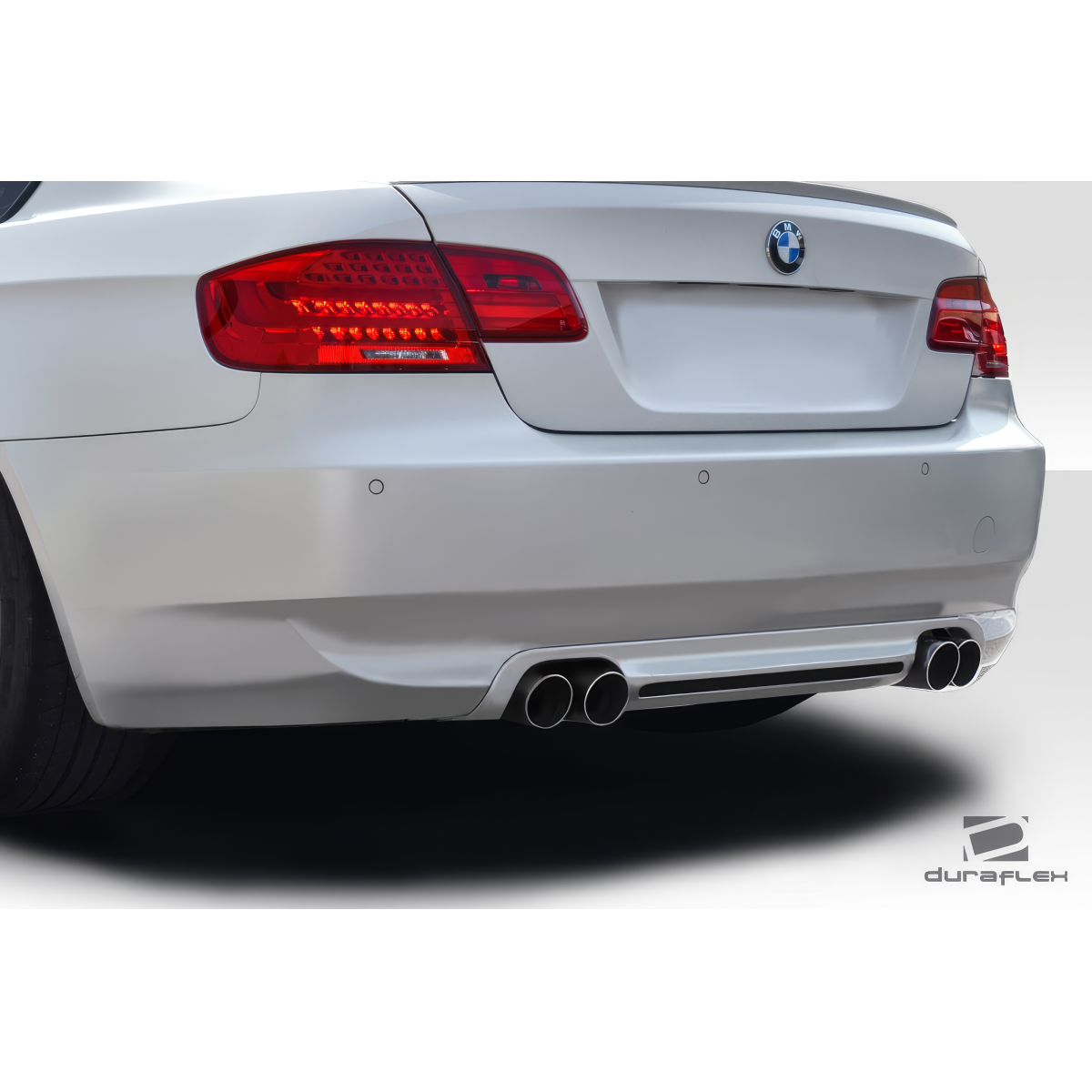 Modify your BMW 3-Series 2007 with our Exterior/Rear Bumpers or Lips - Image shows rear angle of BMW 3 Series