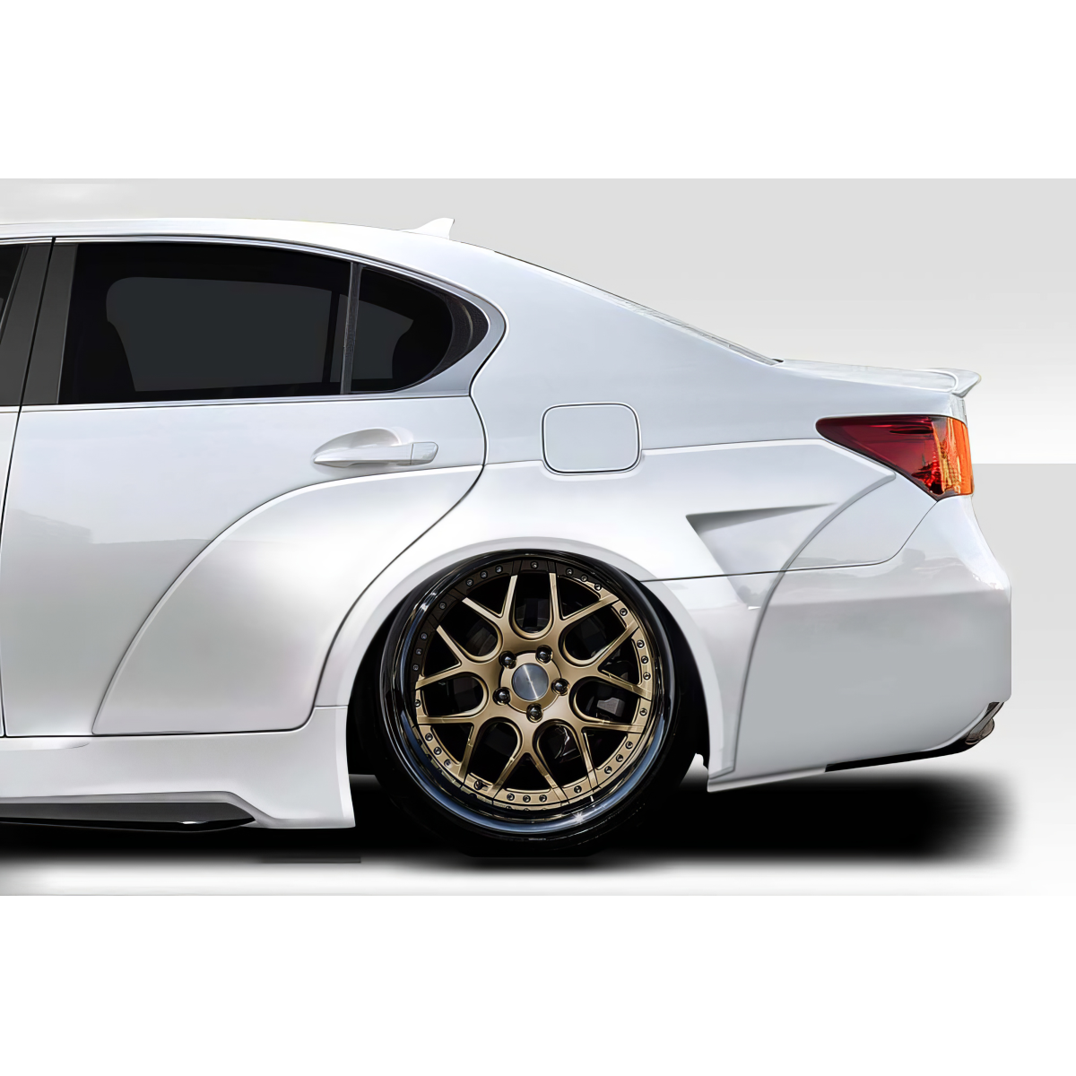 Modify your Lexus GS300 2013 with our Exterior/Fenders - Side angle view of rear fender flare