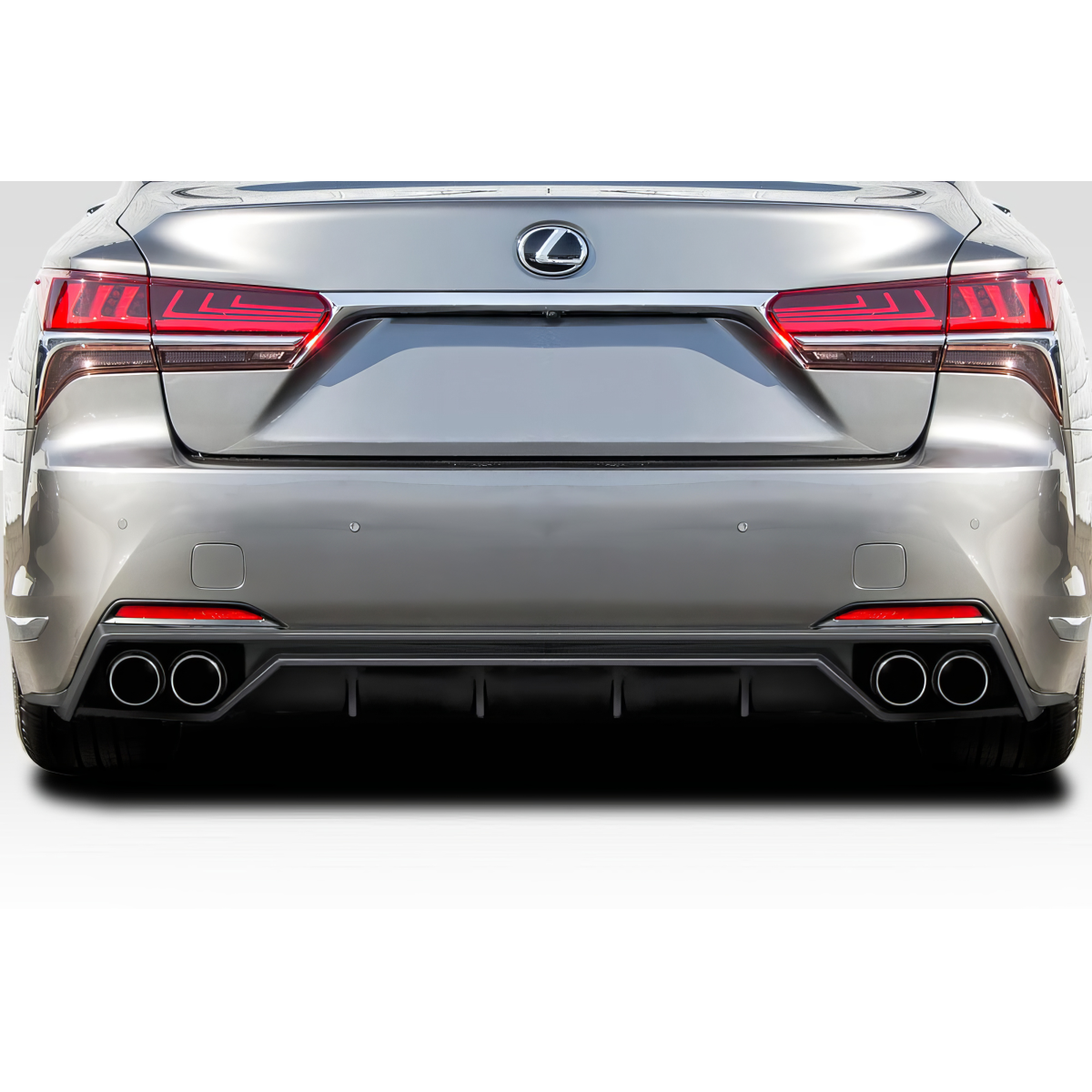 Modify your Lexus LS500 2018 with our Exterior/Diffusers - Rear view of a Lexus LS500 at eye level