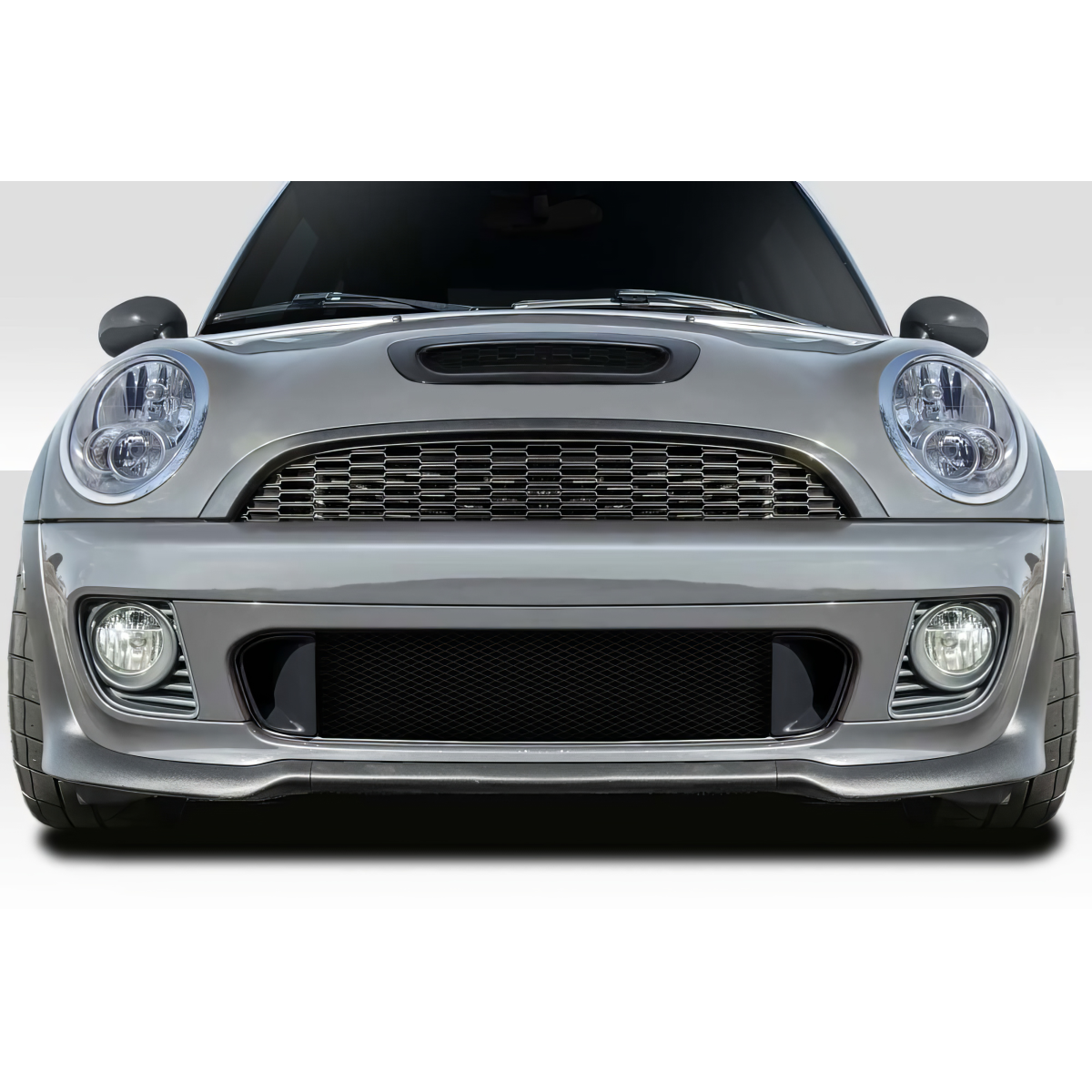 Modify your Mini Cooper 2002 with our Exterior/Front Bumpers or Lips - Front view of vehicle slightly elevated angle