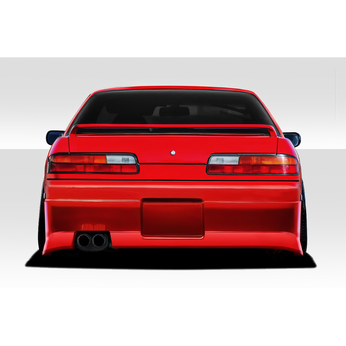 Modify your Nissan 240SX 1989 with our Exterior/Rear Bumpers or Lips - Viewed from a straight on rear angle