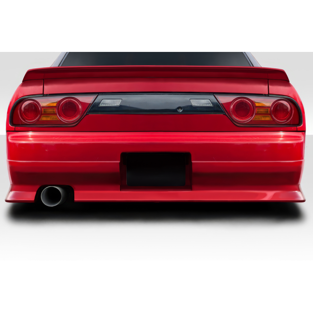 Modify your Nissan 240SX 1989 with our Exterior/Rear Bumpers or Lips - Image shows rear view at a straight angle