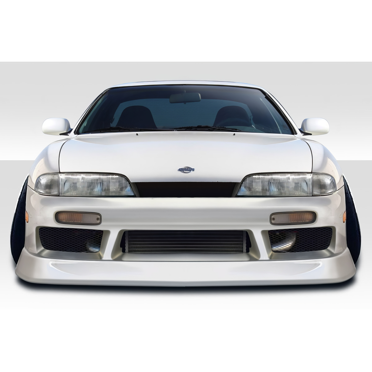 Modify your Nissan 240SX 1995 with our Exterior/Front Bumpers or Lips - Front angle view of the Nissan 240SX