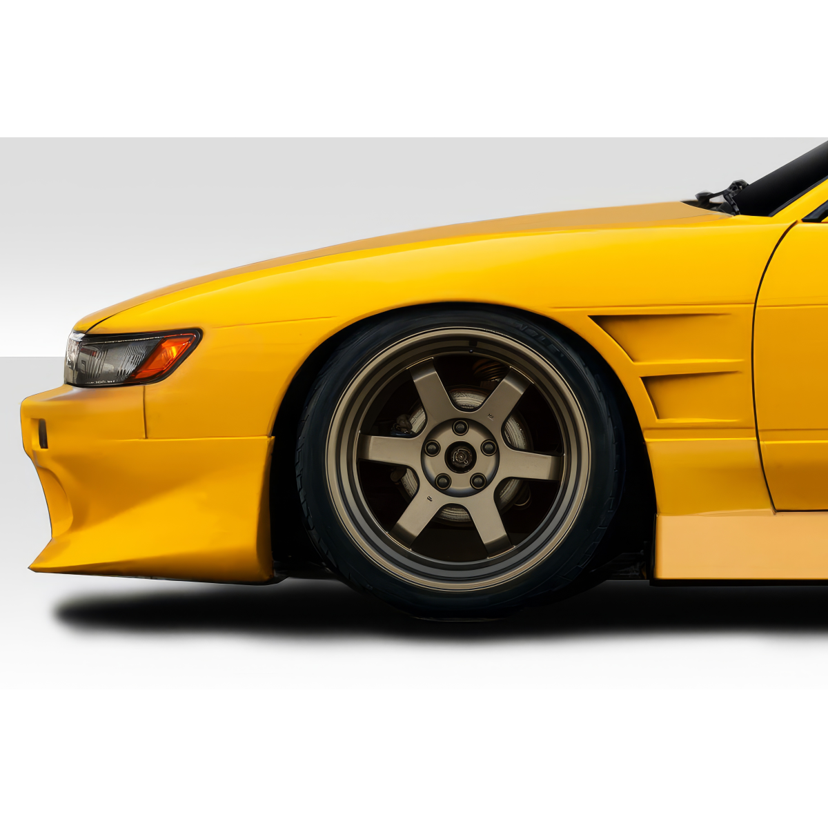 Modify your Nissan Silvia 1989 with our Exterior/Fenders - Side view of Nissan Silvia fender at slight angle