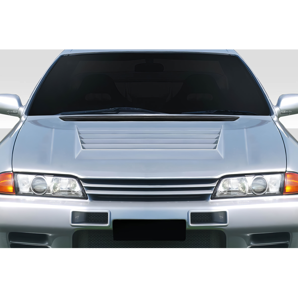 Modify your Nissan Skyline 1989 with our Exterior/Hoods - Front view of the Nissan Skyline R32 hood